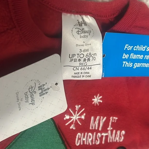 Disney Baby: My First Christmas baby onesie! Size 3-6 months.So cute & brand new - Picture 11 of 16